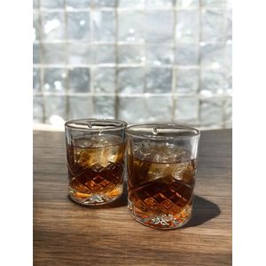 Ernesto Luxe Whiskyglazen - Set van 4 - 300ml - Kristal look - Voor Whisky Cocktails & Meer