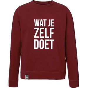 Roger trui - Wat je zelf doet sweater - Bordeaux - maat S