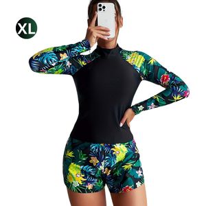 Bovista Rash Guard - Surf Shirt - Zwemkleding - UV Beschermende Kleding - Voor Zwemmen - Surfen - Duiken - Donkergroen - Maat XL