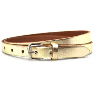 Moderiemen 2 cm gouden riem 62001 - Maat 85 - Totale lengte riem 100 cm