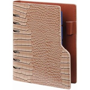 Kalpa 1116-63 Personal Ringband Planner Clipboek Croco Taupe 1 week per 2 paginas 2024-2025-2026