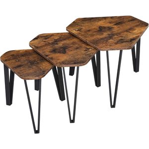 iBella Living Bijzettafels - Set van 3 stuks - Vintage