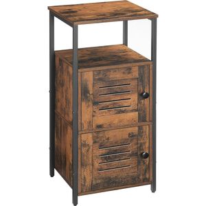 Vintage Bijzetkast met Verstelbare Planken - Ideaal voor Woonkamer, Keuken en Badkamer