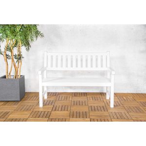 SenS-Line Bordeaux Tuinbank - 2-zits, 100% hout, 126x70x90 cm, wit