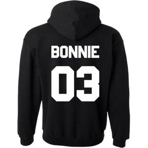 Bonnie & Clyde 03 Hoodie (Bonnie - Maat XXL) | Koppel Cadeau | Valentijn Cadeautje voor hem & haar