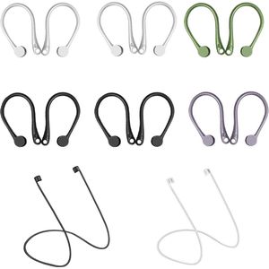 Anti-Loss Ear Hooks - 6 Pairs with Safety Rope - Universal Ear Hook for Wireless Headphones