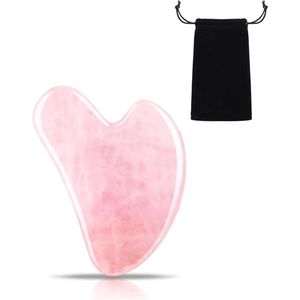 Massage stenen Gua Sha gezichtsbehandeling - Anti-aging gezichtsroller voor ogen, gezicht en hals (roze)