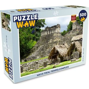 Puzzel Maya-Tikal-tempelcomplex - Legpuzzel - Puzzel 500 stukjes