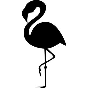 Pakket van 8: Wenskaart ""Flamingo Black