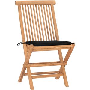 vidaXL Eethoek Voor Buiten - Eethoeken Voor Buiten - Eettafelset Voor Buiten - Eettafelsets Voor Buiten - 3-delige Tuinset inklapbaar met kussen massief teakhout