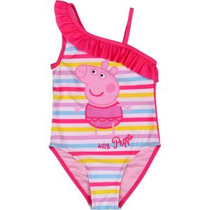 Peppa Pig - Roze gestreept badpak, meisjeszwempak / 92-98