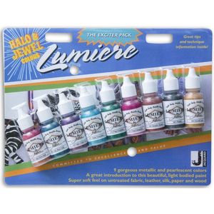 Jacquard - Verf -  Halo & Jewel colors Lumiere Exciter Pack - 9 st