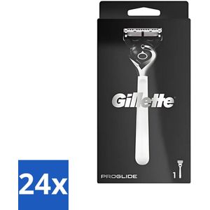 Gillette - ProGlide - Scheerset - Zwart en Wit - Houder & 1 Navulscheermesje - Voordeelverpakking - 24 stuks