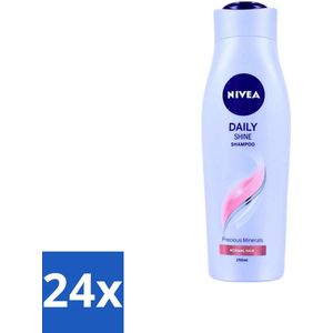 Nivea - Shampoo - Daily Shine - Kostbare Mineralen - 250 ml - Voordeelverpakking - 24 stuks