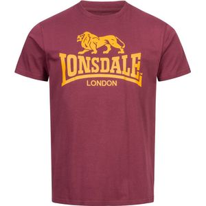 Lonsdale Classic T-Shirt Oud Logo Bordeaux - Maat: 3XL