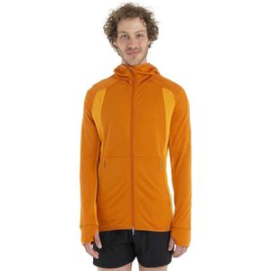 Icebreaker Quantum Zone Knit Merino Sweatshirt Met Volledige Rits Oranje L Man