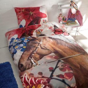 Day Dream Flower horse - dekbedovertrek - eenpersoons - 140 x 200 - Multi