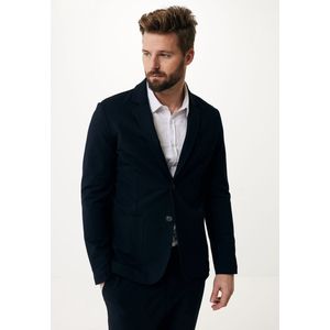 Stretch Fabric Single Breasted Blazer Mannen - Navy - Maat S