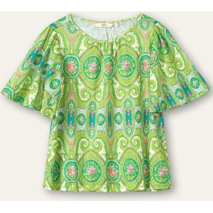 Thyra short sleeve jersey shirt 73 Paisley city rose small Lime Punch Green: M