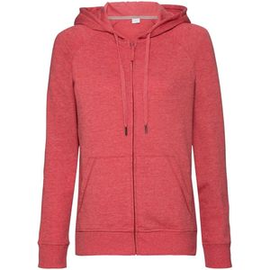 Russell Dames/dames HD Zip Hooded Sweatshirt (Rode mergel)