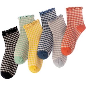6 Pairs of Women's Thermal Socks Soft Cuddly Wool Socks for Women 39-42 Colour-Blocked Warm Winter Comfortable Socks