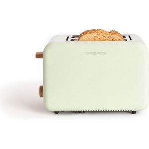 CREATE - Broodrooster - Voor Medium - 6 niveaus - 850W - Pastelgroen - TOAST RETRO
