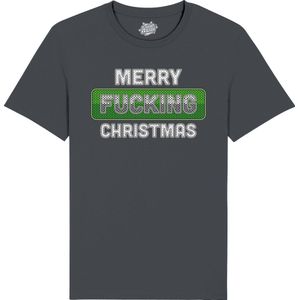 Merry F*cking Christmas - Foute Kersttrui Kerstcadeau - Dames / Heren / Unisex Kleding - Grappige Kerst Outfit - T-Shirt - Unisex - Mouse Grijs - Maat M