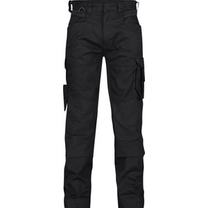 DASSY® Dynax Werkbroek met stretch en kniezakken - maat 56 - ZWART