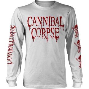Cannibal Corpse Longsleeve shirt -S- BUTCHERED AT BIRTH (WHITE) Wit