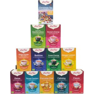 Yogi Tea top 12 pakjes x17 theezakjes - Tijdelijk met Bestseller Christmas Tea - incl. gratis Yogi Tea Brochure en een gratis th