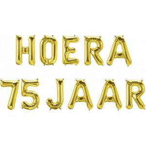 Foil balloon kit - Hoera 75 jaar