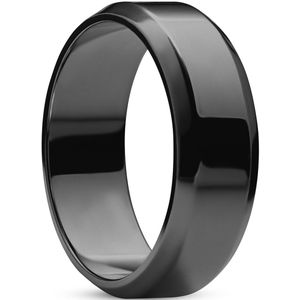 Lucleon - Heren - Roestvrij Staal Ringen - Zwart