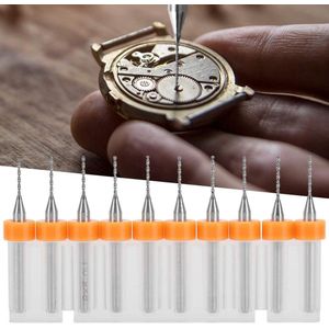 10 stks Pin Vise 0.8mm Micro Boor Tool DIY Hand Boren Set met Opbergdoos voor Sieraden Kunststof Aluminium Legering