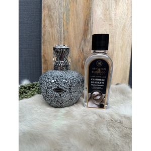 Ashleigh & Burwood Lamp L Ancient urn grijs fragrance geurlamp + Cashmere Blankets olie