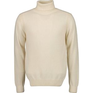 Anerkjendt Aknico Solid Roll Neck Lambswool Truien & Vesten Heren - Sweater - Hoodie - Vest- Gebroken wit - Maat XL