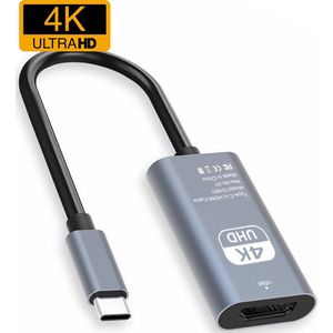 USB C naar HDMI Kabel Adapter 4K 30Hz - USB-C naar HDMI Adapter Converter - 15 cm - Zwart