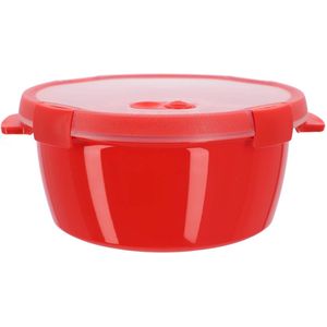 Curver Smart Microwave Eco Steamer Rond 1.6L + Stoomtray - Rood