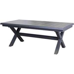 Sens-Line - Monaco Keramiek - Uitschuifbare tuintafel - 207-267cm - Antraciet