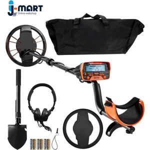 J-Mart Metaaldetector - Complete Set incl. Batterijen/Schep/Koptelefoon/Tas - Waterdicht - Verstelbaar in Lengte - 25cm Zoek Ring