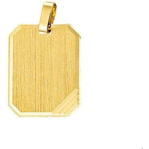 Trendjuwelier huiscollectie 4008118 Gouden graveerplaat rechthoek