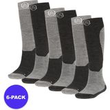 Apollo (Sports) - Skisokken Unisex - Grey Design - Maat 46/48 - 6-Pack - Voordeelpakket