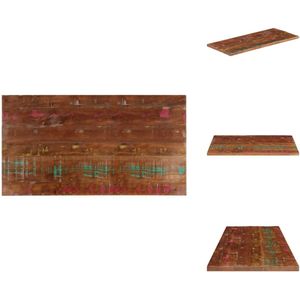 vidaXL Tafelblad - Tafelbladen - Vervangend Tafelblad - Meubelpaneel - Tafelblad rechthoekig 100x60x2,5 cm massief gerecycled hout