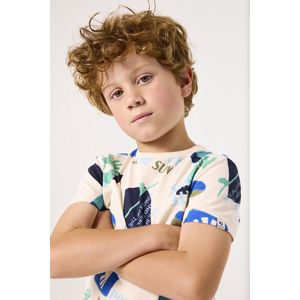 GARCIA Jongens All over print T-shirt Wit Korte mouw
