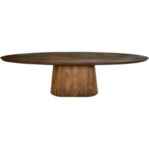 Goossens Zara Eettafel - Hout - 110 X 300cm - Ovaal