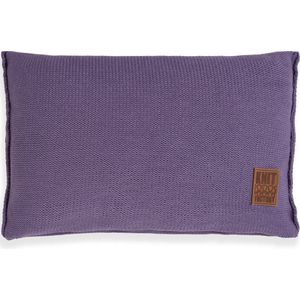 Knit Factory Uni Sierkussen - Rechthoekig kussen - Kussen woonkamer - Bank kussen - Decoratie kussen - Violet - 60x40 cm - Kussenhoes inclusief kussenvulling