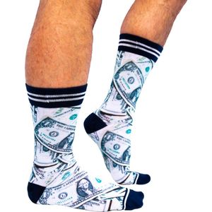 Sock My Feet - Grappige sokken heren - Maat 39-42 - Sock My Dollar