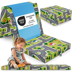 ELONEO Opvouwbaar Matras voor Kinderen en Volwassenen - Middelstevig Vouwmatras, Logeermatras met Wasbare en Afneembare Hoes, Geschikt voor Reizen, Kamperen, Vloer - 70 x 190 x 9 cm