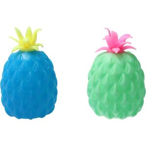 Banzaa Ananas Waterparels Stressbal 11x7cm 2 stuks Blauw ‒ Groen