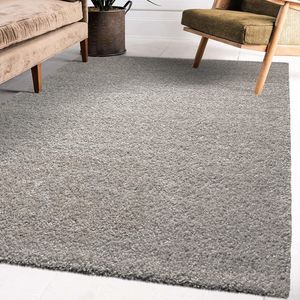 Impression Woonkamer tapijt - hoogwaardig Öko-Tex gecertificeerd vloerkleed - Solid Color tapijt lichtgrijs - grootte 80x150