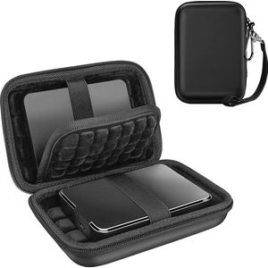 2.5"" Hard Eva Bag Case voor externe harde schijven Seagate Expansion, Backup Plus, WD Elements, My Passport, Extreme HDD - zwart